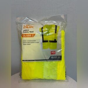 HDX Class 2 Yellow High Visibility Safety Vest One Size New(F104)